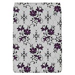 Elegant Purple Floral Jacquard Mesh Lace Fabric Removable Flap Cover (L)