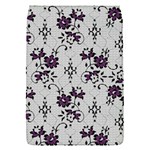 Elegant Purple Floral Jacquard Mesh Lace Fabric Removable Flap Cover (S)