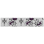 Elegant Purple Floral Jacquard Mesh Lace Fabric Small Premium Plush Fleece Scarf