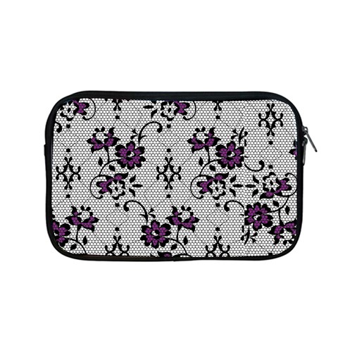 Elegant Purple Floral Jacquard Mesh Lace Fabric Apple MacBook Pro 13  Zipper Case from ArtsNow.com Front