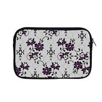 Elegant Purple Floral Jacquard Mesh Lace Fabric Apple MacBook Pro 13  Zipper Case