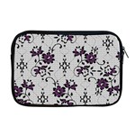 Elegant Purple Floral Jacquard Mesh Lace Fabric Apple MacBook Pro 17  Zipper Case