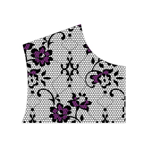 Elegant Purple Floral Jacquard Mesh Lace Fabric Women s Button Up Vest from ArtsNow.com Top Right