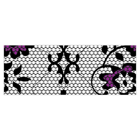 Elegant Purple Floral Jacquard Mesh Lace Fabric Everyday Shoulder Bag with Pouch Bag from ArtsNow.com Tab