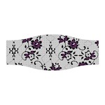 Elegant Purple Floral Jacquard Mesh Lace Fabric Stretchable Headband