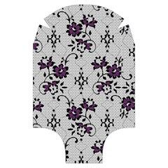 Elegant Purple Floral Jacquard Mesh Lace Fabric Luggage Cover (Small) from ArtsNow.com Front