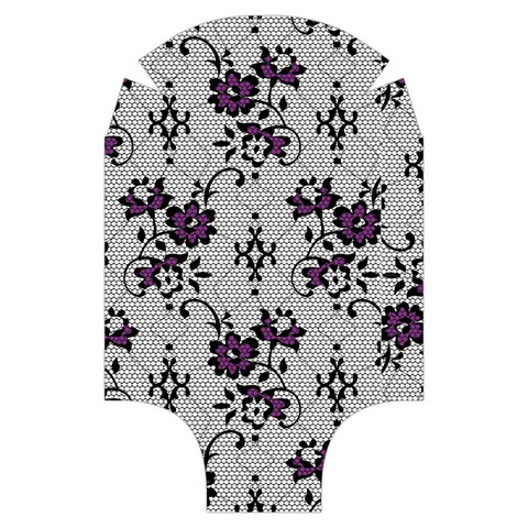 Elegant Purple Floral Jacquard Mesh Lace Fabric Luggage Cover (Small) from ArtsNow.com Back