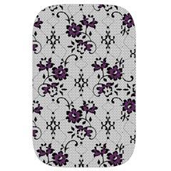 Elegant Purple Floral Jacquard Mesh Lace Fabric Waist Pouch (Small) from ArtsNow.com Back