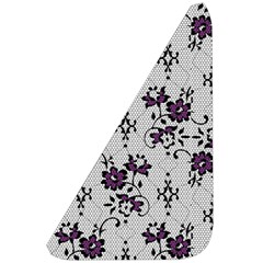 Elegant Purple Floral Jacquard Mesh Lace Fabric Belt Pouch Bag (Small) from ArtsNow.com Front Left