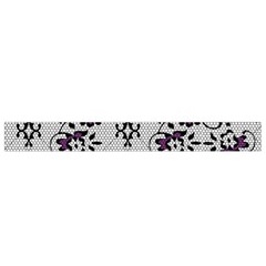 Elegant Purple Floral Jacquard Mesh Lace Fabric Belt Pouch Bag (Small) from ArtsNow.com Bottom