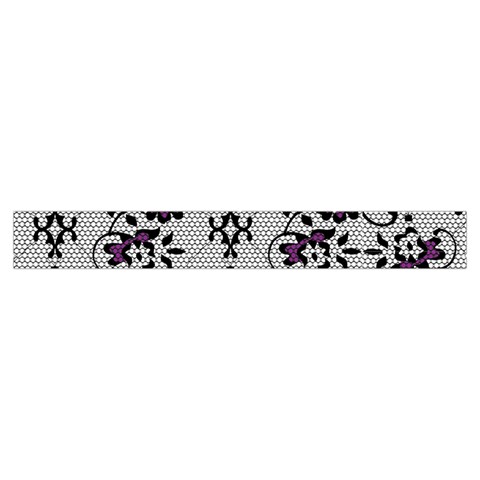 Elegant Purple Floral Jacquard Mesh Lace Fabric Make Up Case (Small) from ArtsNow.com Zipper Tape Back