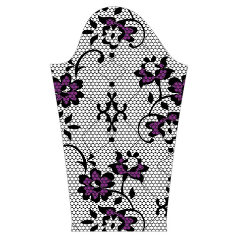 Elegant Purple Floral Jacquard Mesh Lace Fabric Kids  Midi Sailor Dress from ArtsNow.com Sleeve Left