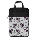 Elegant Purple Floral Jacquard Mesh Lace Fabric Foldable Shoe Storage Bag