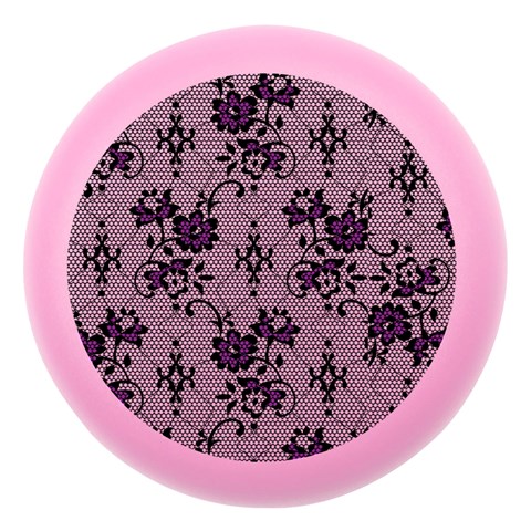 Elegant Purple Floral Jacquard Mesh Lace Fabric Dento Box with Mirror from ArtsNow.com Front