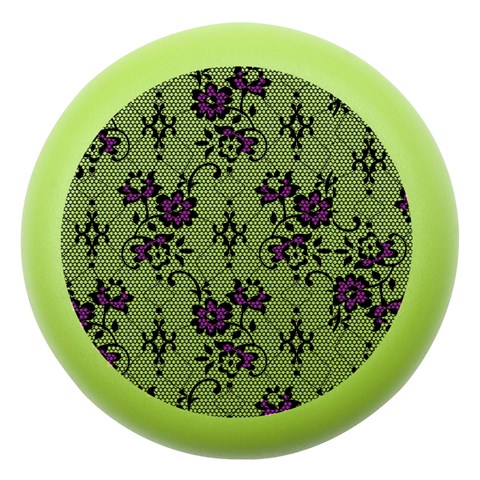 Elegant Purple Floral Jacquard Mesh Lace Fabric Dento Box with Mirror from ArtsNow.com Front