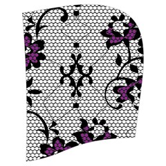 Elegant Purple Floral Jacquard Mesh Lace Fabric Kids  Stylish Hooded Puffer Vest from ArtsNow.com Hood Left