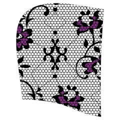 Elegant Purple Floral Jacquard Mesh Lace Fabric Kids  Stylish Hooded Puffer Vest from ArtsNow.com Hood Right