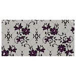 Elegant Purple Floral Jacquard Mesh Lace Fabric Banner and Sign 4  x 2 