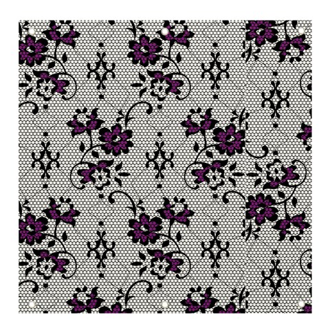 Elegant Purple Floral Jacquard Mesh Lace Fabric Banner and Sign 4  x 4  from ArtsNow.com Front