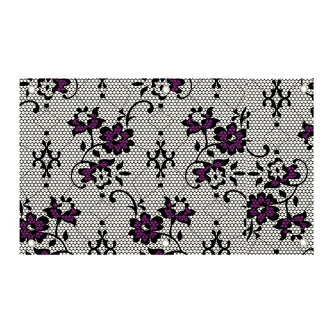 Elegant Purple Floral Jacquard Mesh Lace Fabric Banner and Sign 5  x 3  from ArtsNow.com Front