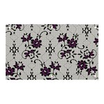 Elegant Purple Floral Jacquard Mesh Lace Fabric Banner and Sign 5  x 3 