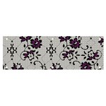 Elegant Purple Floral Jacquard Mesh Lace Fabric Banner and Sign 6  x 2 