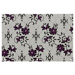 Elegant Purple Floral Jacquard Mesh Lace Fabric Banner and Sign 6  x 4 