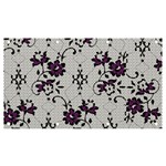 Elegant Purple Floral Jacquard Mesh Lace Fabric Banner and Sign 7  x 4 