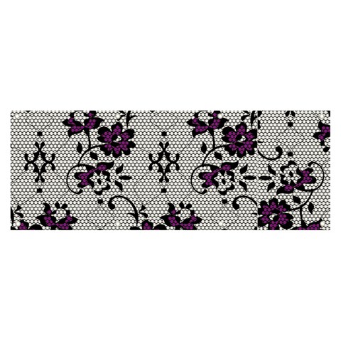 Elegant Purple Floral Jacquard Mesh Lace Fabric Banner and Sign 8  x 3  from ArtsNow.com Front