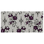 Elegant Purple Floral Jacquard Mesh Lace Fabric Banner and Sign 8  x 4 