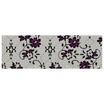 Elegant Purple Floral Jacquard Mesh Lace Fabric Banner and Sign 9  x 3 