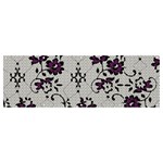 Elegant Purple Floral Jacquard Mesh Lace Fabric Banner and Sign 12  x 4 