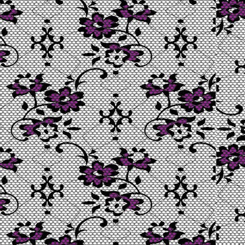 Elegant Purple Floral Jacquard Mesh Lace Fabric 6  x 8  Hardcover Notebook from ArtsNow.com Back Cover