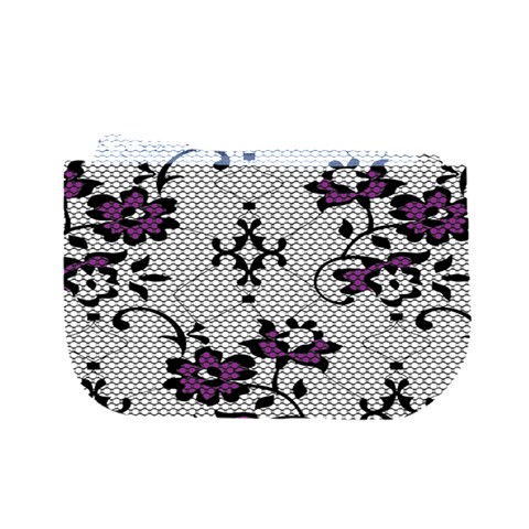 Elegant Purple Floral Jacquard Mesh Lace Fabric 5  x 7  Hardcover Notebook from ArtsNow.com Back Cover