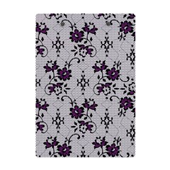 Elegant Purple Floral Jacquard Mesh Lace Fabric A5 Acrylic Clipboard from ArtsNow.com Back