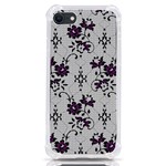 Elegant Purple Floral Jacquard Mesh Lace Fabric iPhone SE