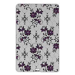 Elegant Purple Floral Jacquard Mesh Lace Fabric Name Card Style USB Flash Drive from ArtsNow.com Front