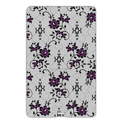 Elegant Purple Floral Jacquard Mesh Lace Fabric Name Card Style USB Flash Drive from ArtsNow.com Back