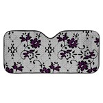 Elegant Purple Floral Jacquard Mesh Lace Fabric Car Windshield Sunshade