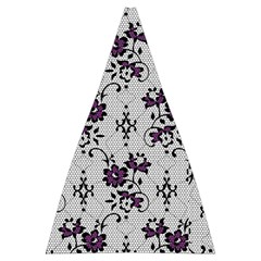 Elegant Purple Floral Jacquard Mesh Lace Fabric Automatic Folding Umbrella with Case (Large) from ArtsNow.com 13.71 x19.92  Umbrella - 1