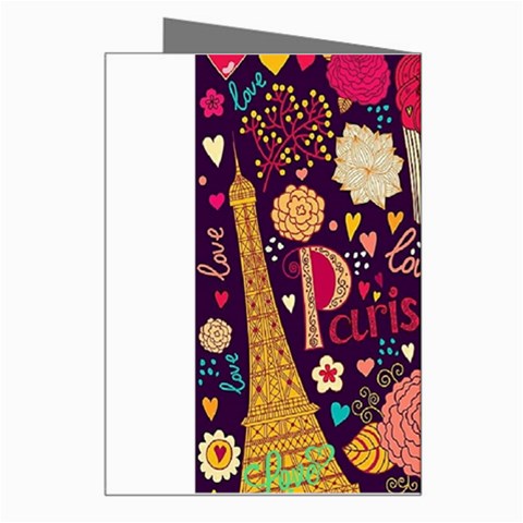 Collage Worx Black Collage Cupcake Eifel Tower Fireworks Paris Greeting Card from ArtsNow.com Right