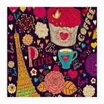 Collage Worx Black Collage Cupcake Eifel Tower Fireworks Paris Medium Glasses Cloth