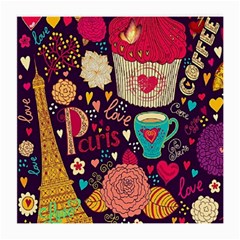 Collage Worx Black Collage Cupcake Eifel Tower Fireworks Paris Medium Glasses Cloth (2 Sides) from ArtsNow.com Front