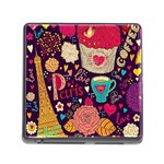 Collage Worx Black Collage Cupcake Eifel Tower Fireworks Paris Memory Card Reader (Square 5 Slot)