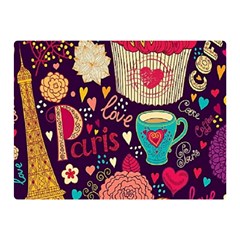 Collage Worx Black Collage Cupcake Eifel Tower Fireworks Paris Two Sides Premium Plush Fleece Blanket (Mini) from ArtsNow.com 35 x27  Blanket Front