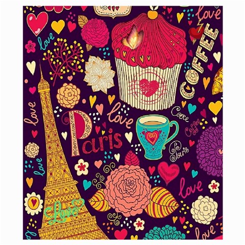 Collage Worx Black Collage Cupcake Eifel Tower Fireworks Paris Kids  Hooded Rain Ponchos from ArtsNow.com Hood Right