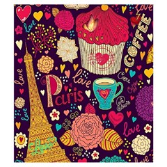 Collage Worx Black Collage Cupcake Eifel Tower Fireworks Paris Kids  Hooded Rain Ponchos from ArtsNow.com Pocket