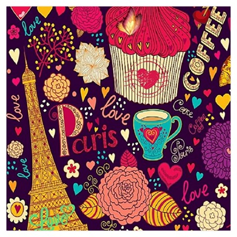 Collage Worx Black Collage Cupcake Eifel Tower Fireworks Paris Kids  Hooded Rain Ponchos from ArtsNow.com Inside 2