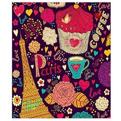 Collage Worx Black Collage Cupcake Eifel Tower Fireworks Paris Waist Pouch (Small) from ArtsNow.com Back Strap