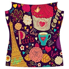 Collage Worx Black Collage Cupcake Eifel Tower Fireworks Paris Women s Cut Out Long Sleeve T Front